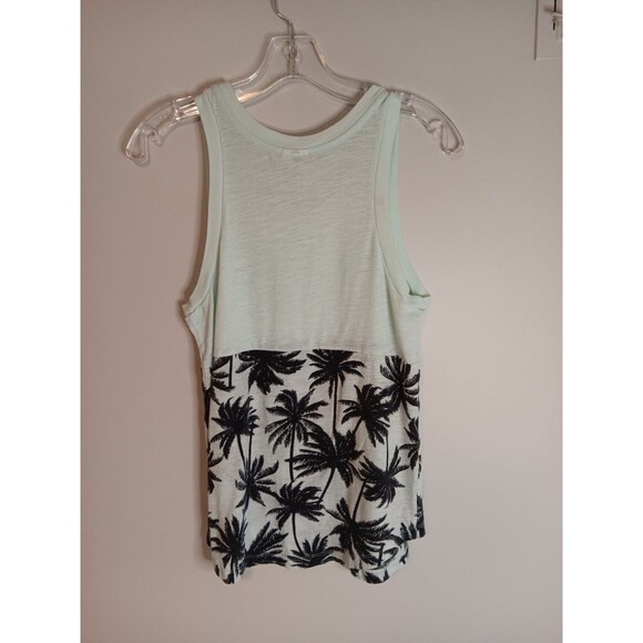 Pink By Victoria's Secret Racerback Tank Top Sequin Logo Palm Tree Sz XS - Picture 4 of 4